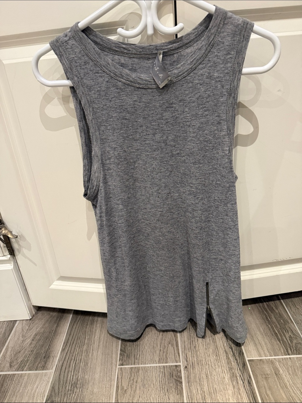 A.L.C. Heather Gray Sleeveless Tank with Side Zip